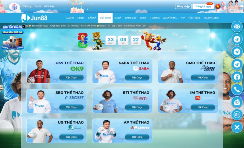 Cách đặt cược kèo ném biên trực tuyến tại Jun88